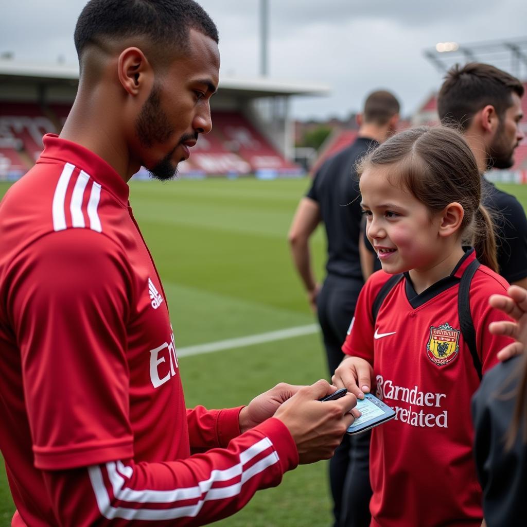 Yamal Signing Autograph for a Fan