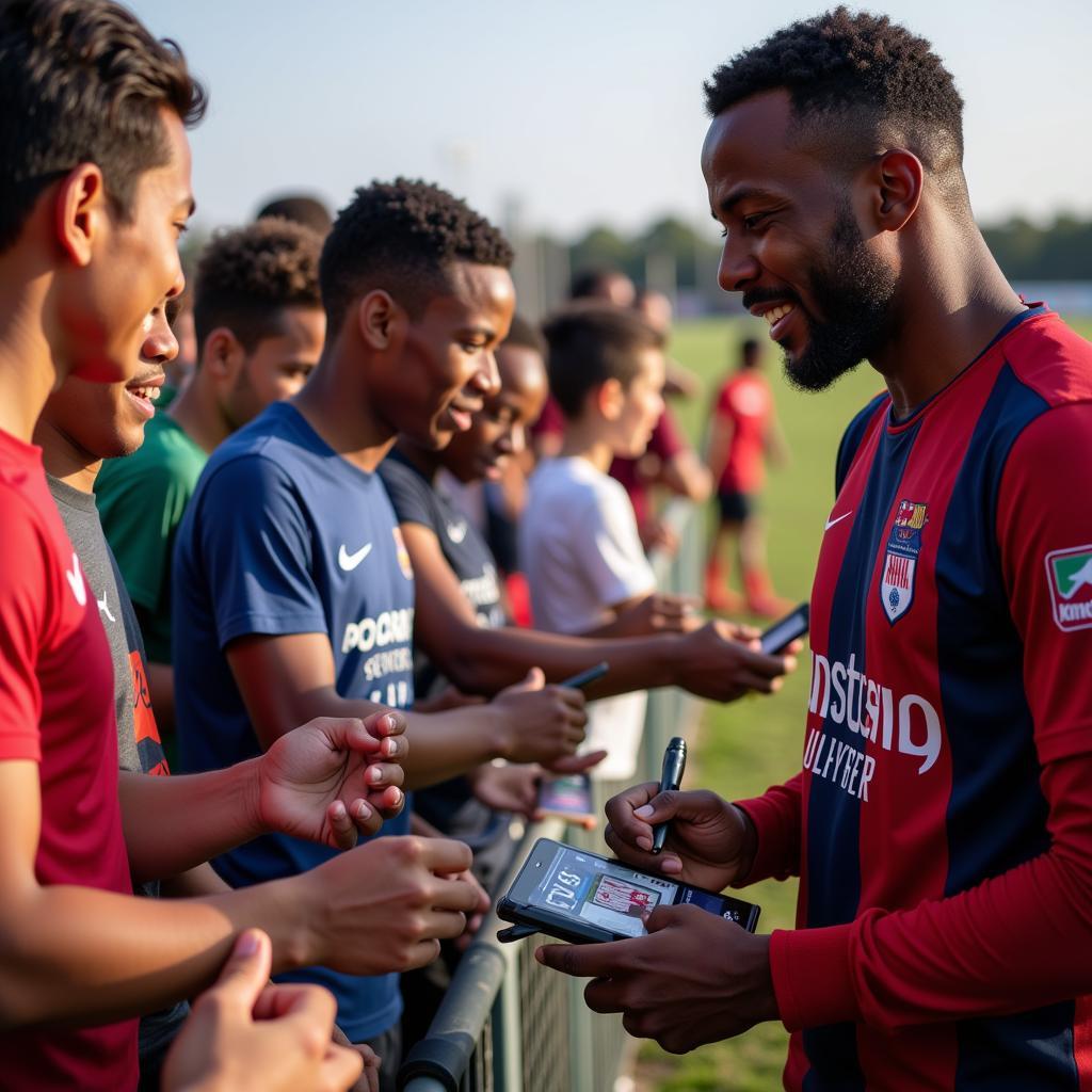 Yamal Signing Autographs for Fans