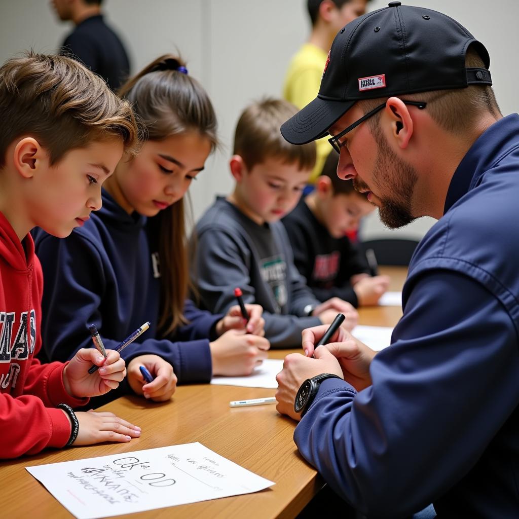 Yamal Signing Autographs for Young Fans