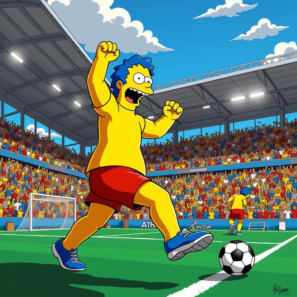 Yamal Simpsons Canvas Goal Celebration