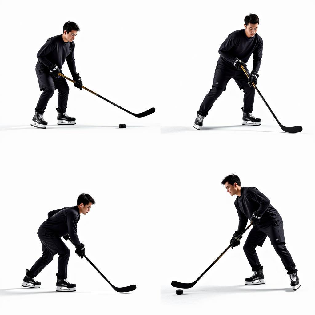 Yamal Demonstrating Stick Handling Drills