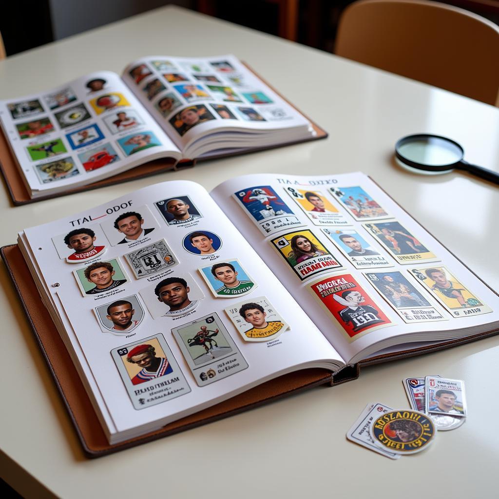 A well-organized Lamine Yamal sticker album showcasing different categories and protected stickers.