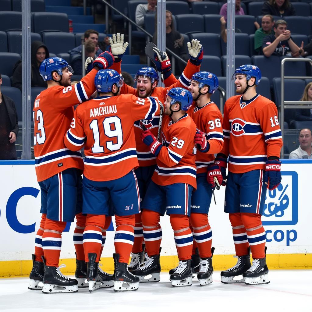 Yamal Celebrating with Teammates