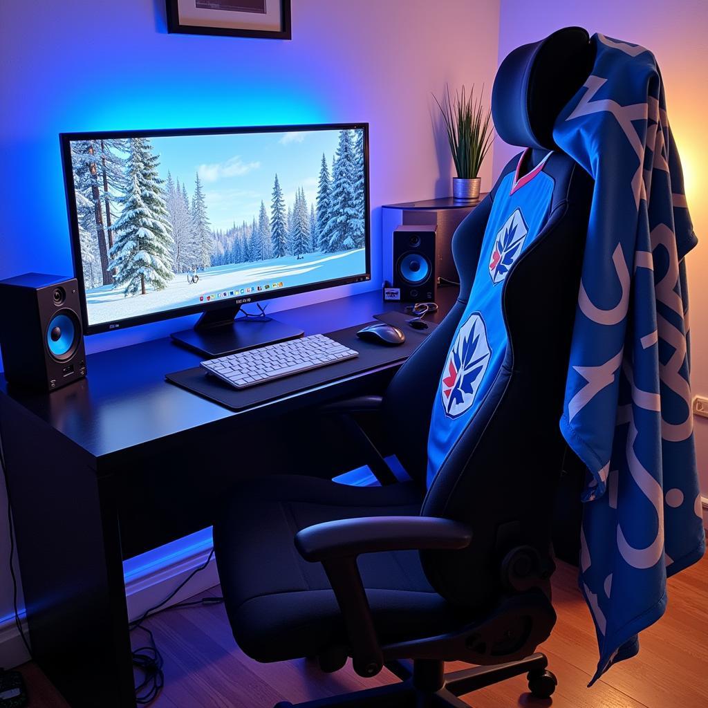 A Yamal-themed frosty PC setup, ideal for creating and sharing fan content.