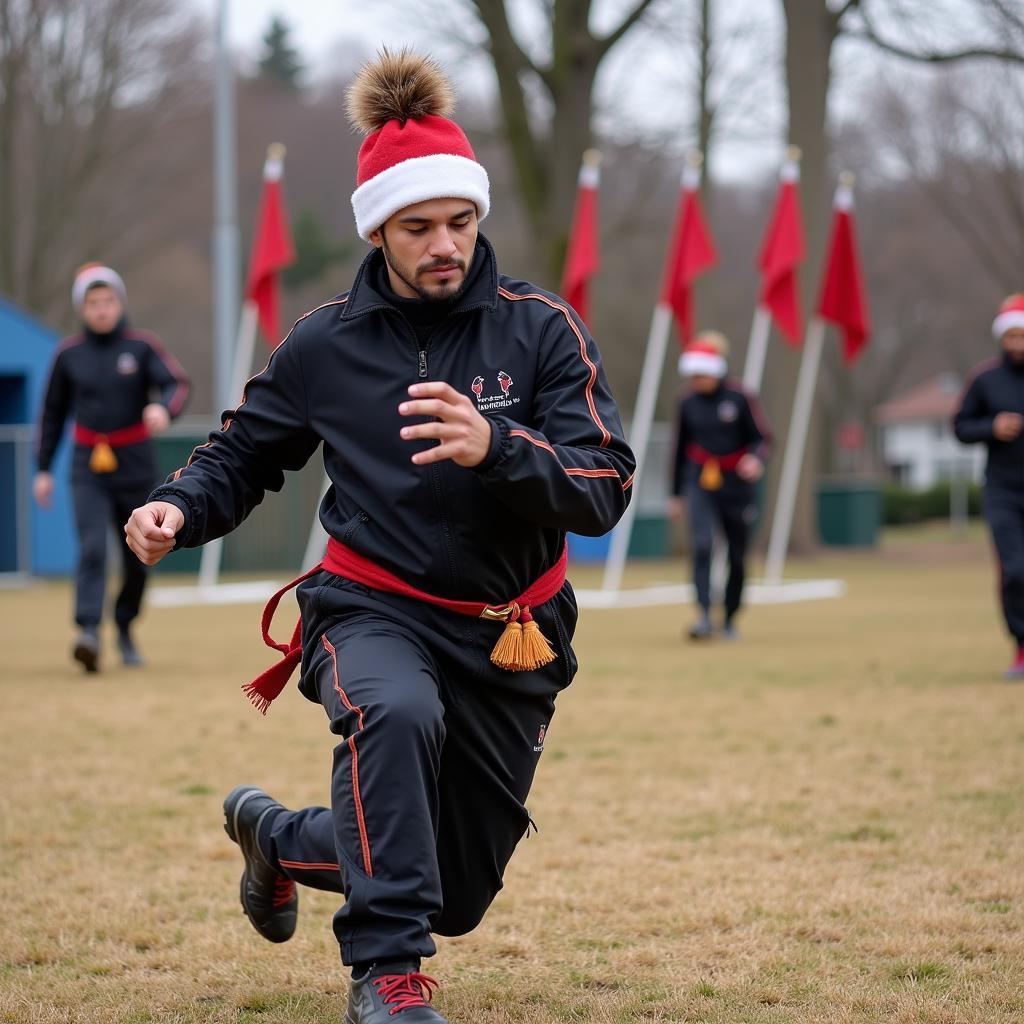 Yamal maintains his rigorous training regimen even during the holiday season