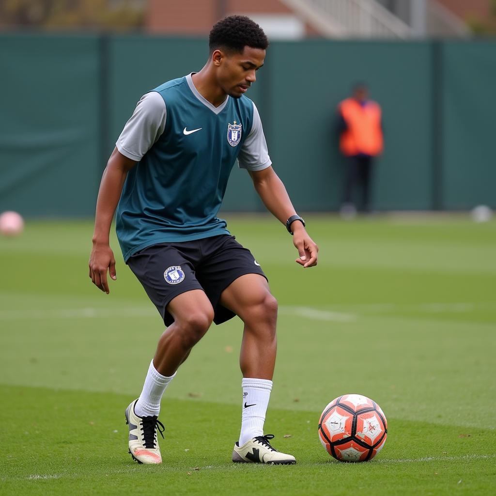 Yamal Intensely Training on the Field