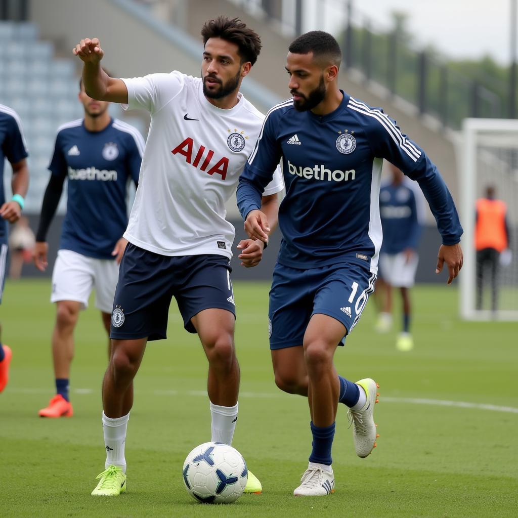 Yamal during a training session