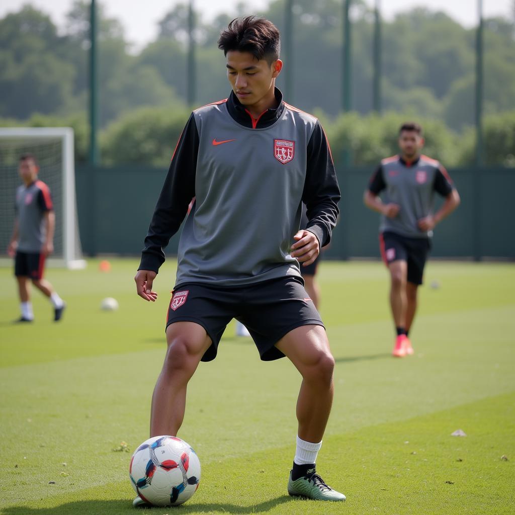 Yamal focused during an intense training session