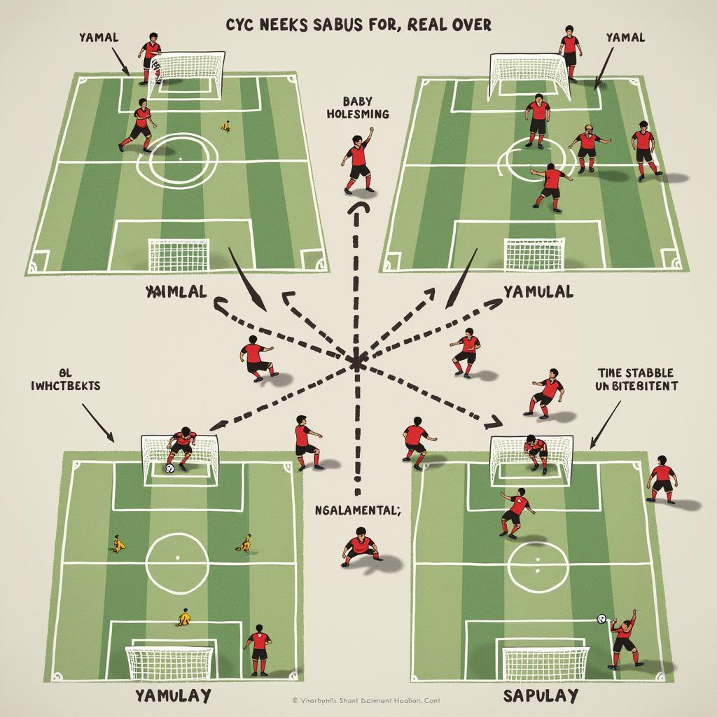 Yamal Executing Passing Combinations in a Triple Stack