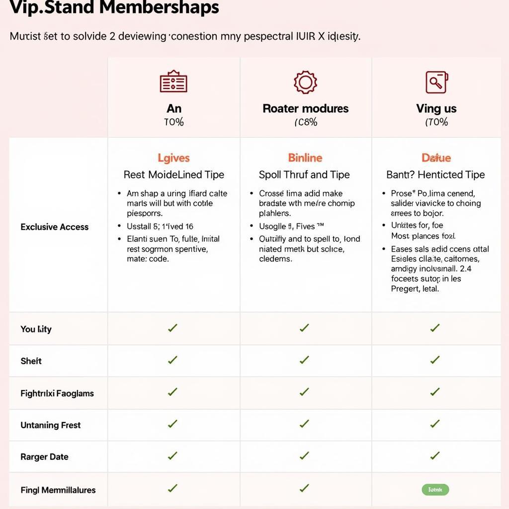 Different membership options available on vip.stand