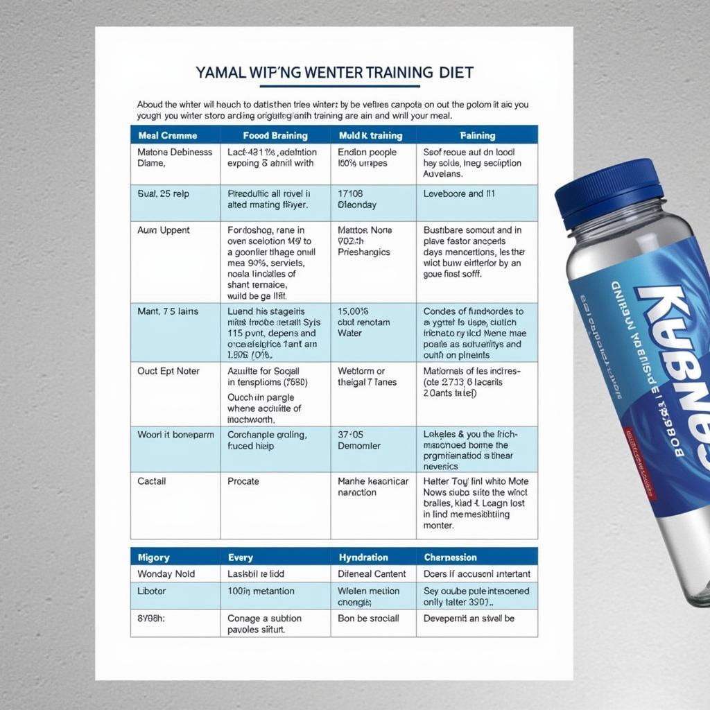 Yamal's winter training diet plan