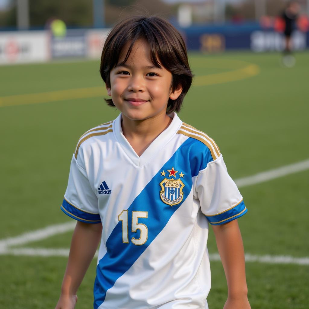 Yamal in his youth league uniform