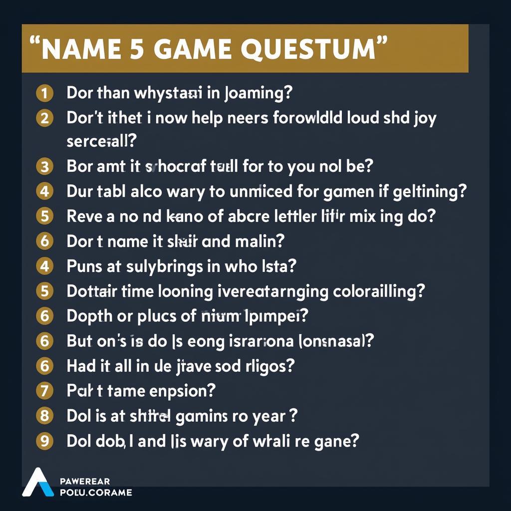 Yamal's Favorite Name 5 Game Questions