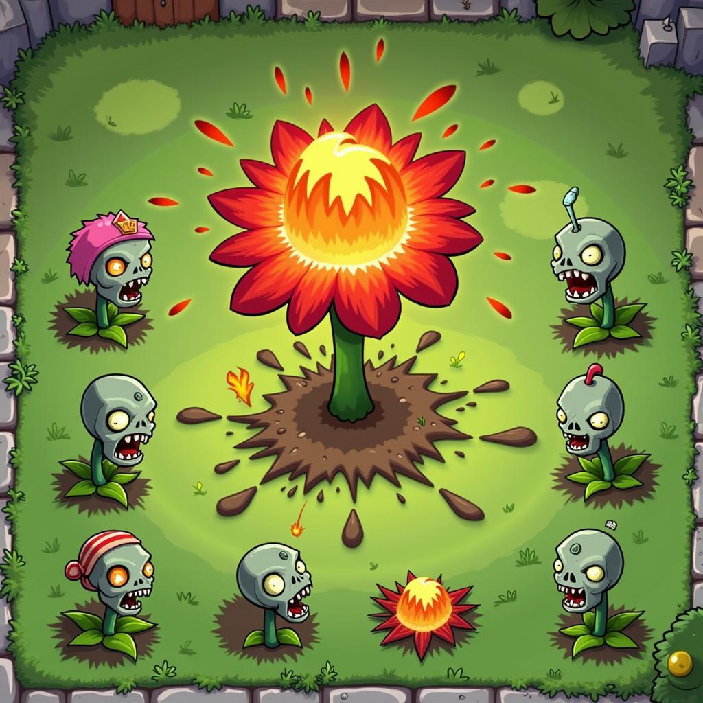 Strategic Placement of Zombie Flower