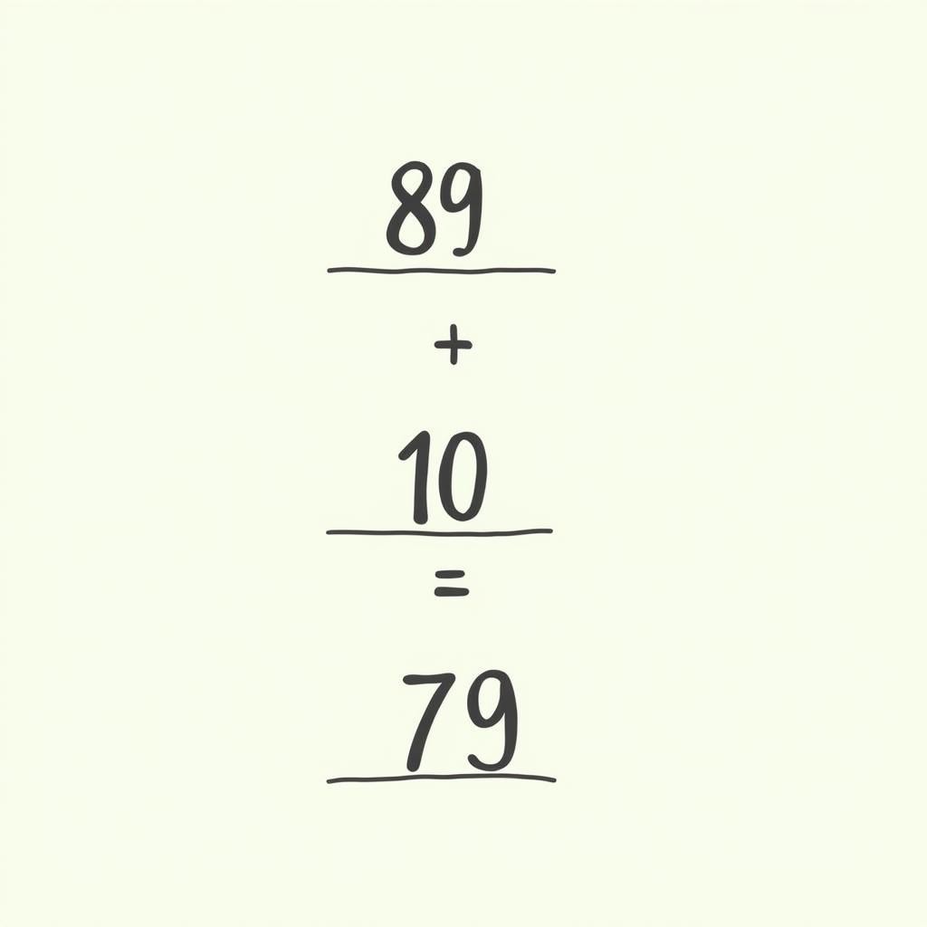 Basic Calculation of 10 Off 89