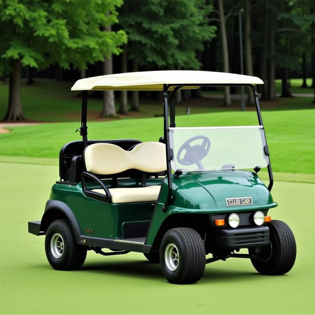 1997 Club Car Gas Golf Cart in Action on a Golf Course