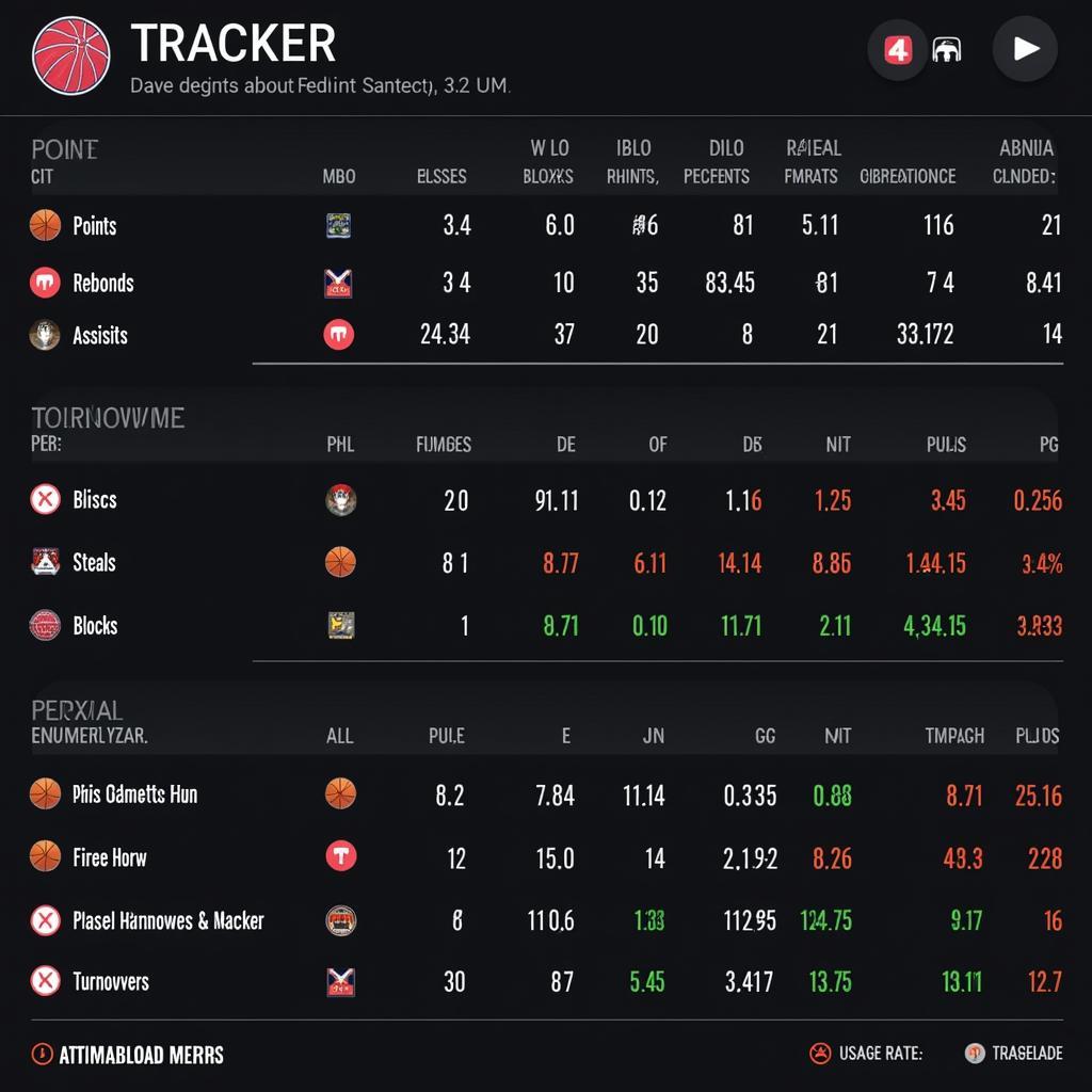 2k23 Stats Tracker Interface