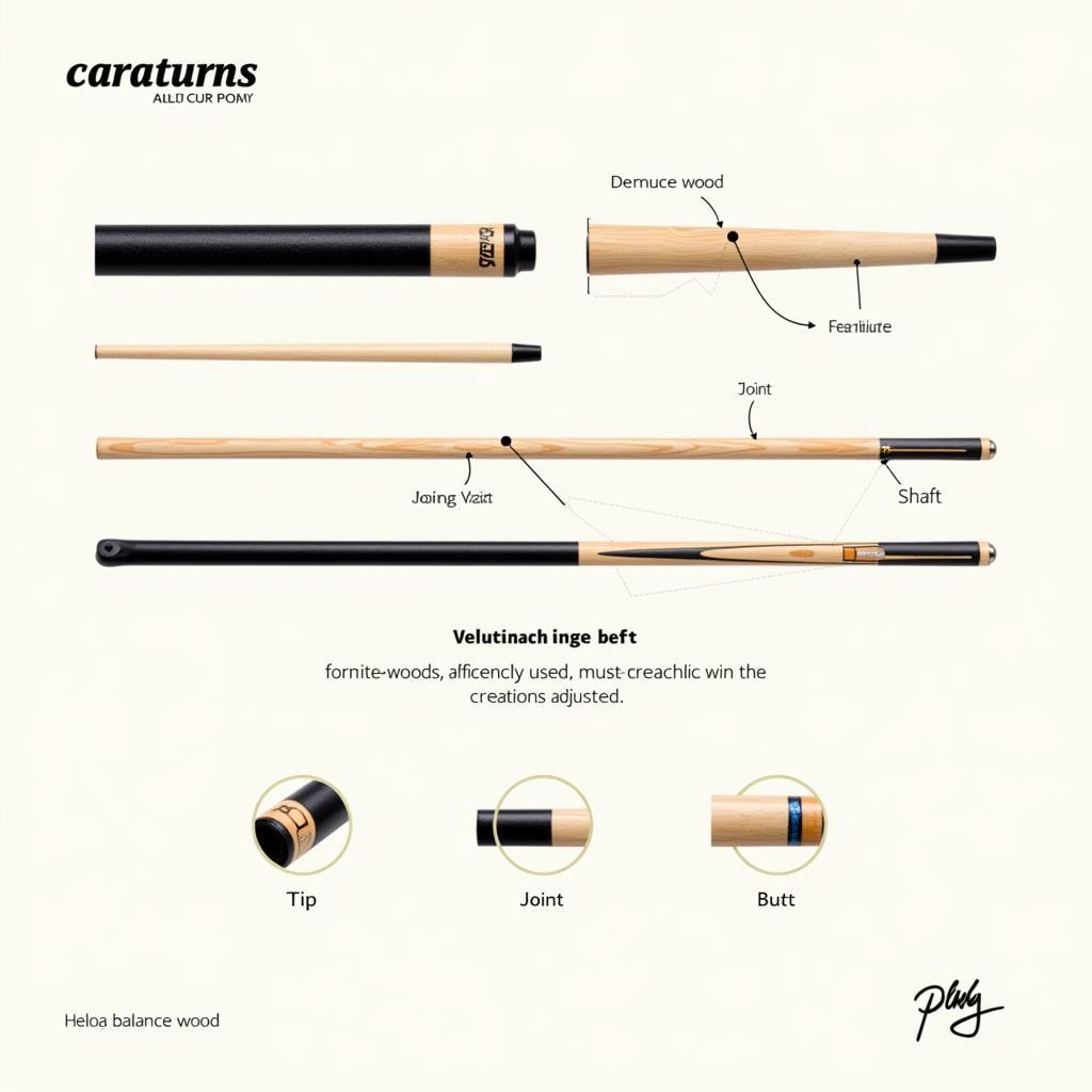 Anatomy of a 52 Cue Stick