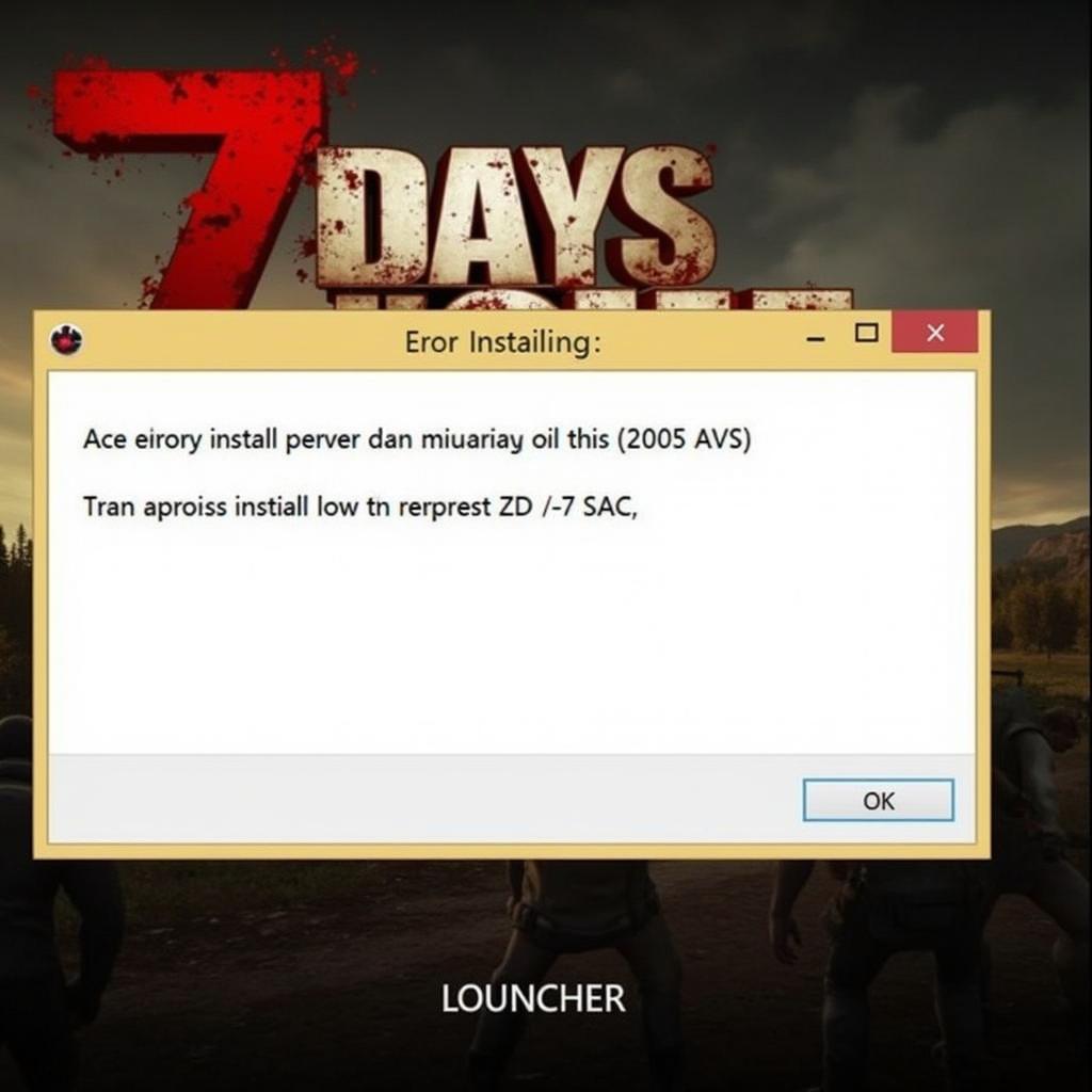 7 Days to Die EAC Installation Error Screenshot