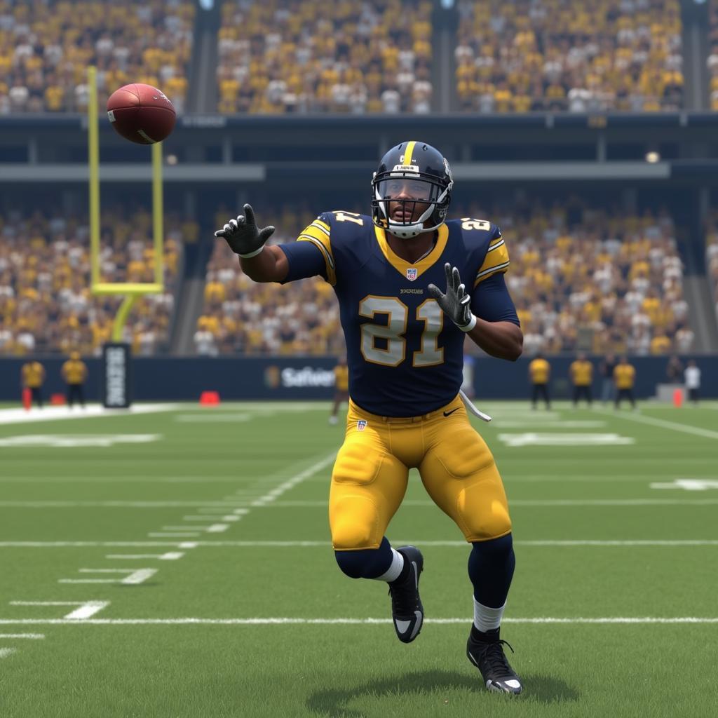 AJ Terrell Intercepting a Pass in Madden 24