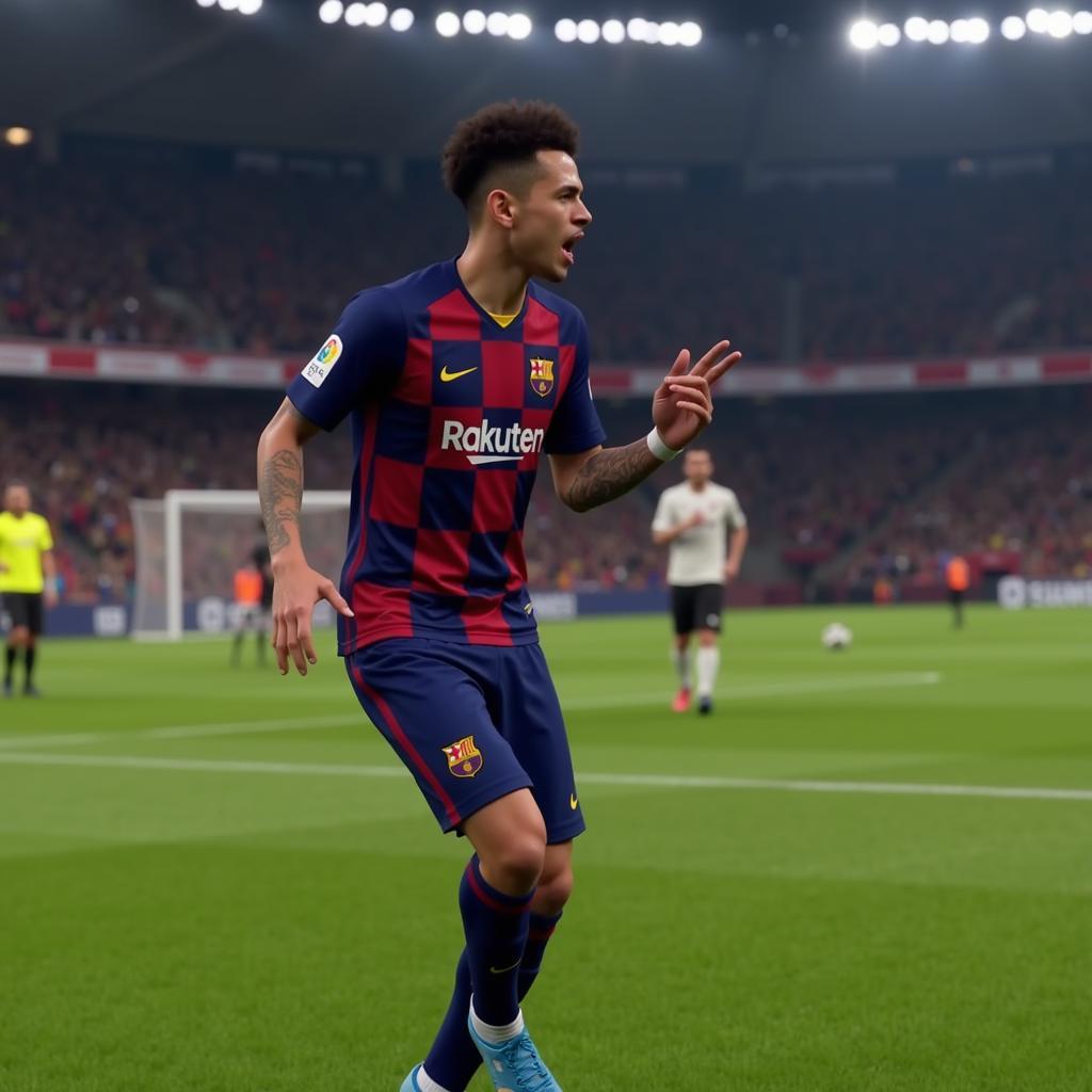 Alex Telles Celebrating Goal in FIFA 23