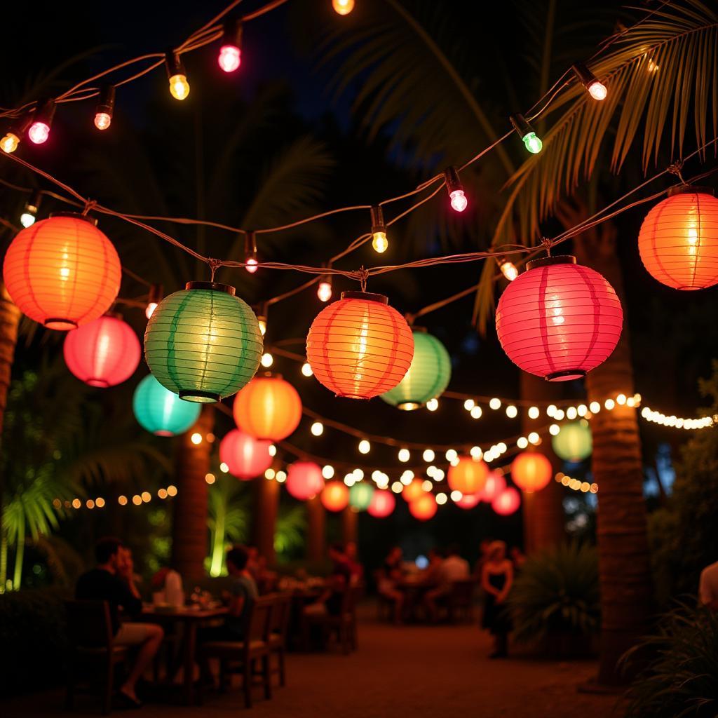 Alternative Luau Lighting Options: Lanterns and String Lights