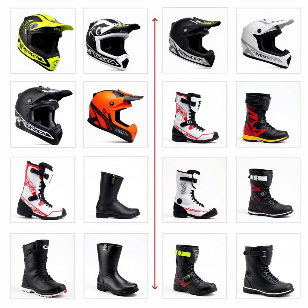 Answer Racing Helmet and Boots Selection