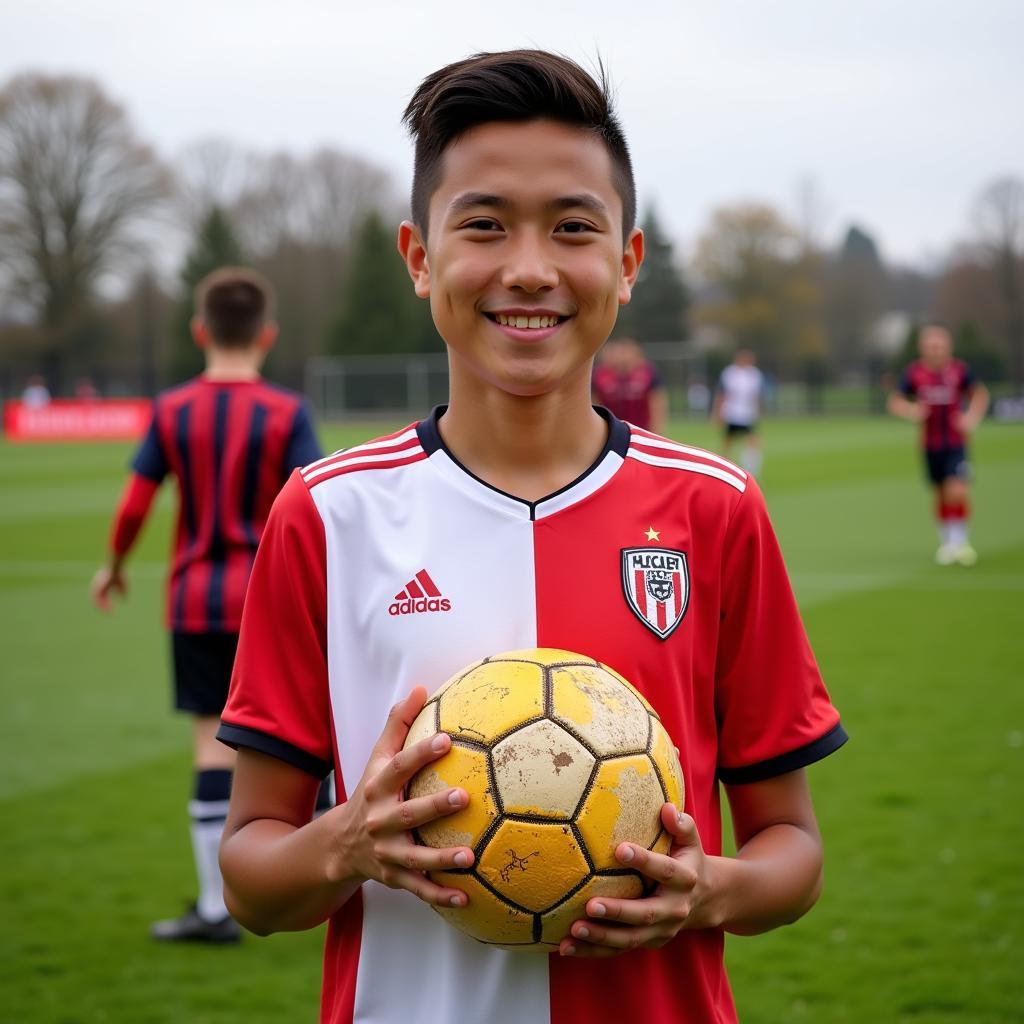 Anthony Tyron Romero in his youth team jersey