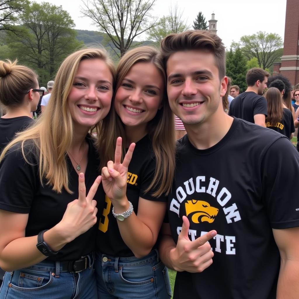 App State Students Making the Hand Sign