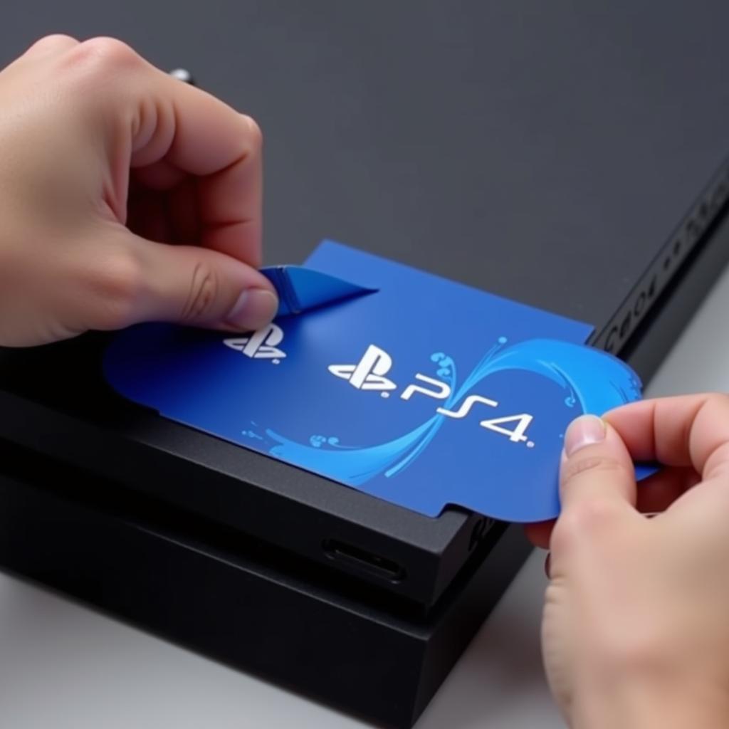 Applying a PS4 Console Sticker