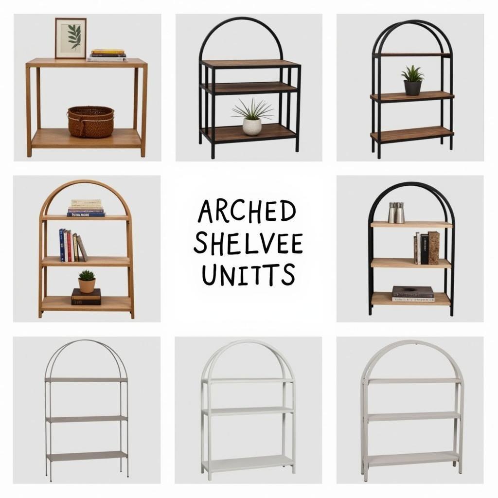 Arched Shelf Units in Different Materials