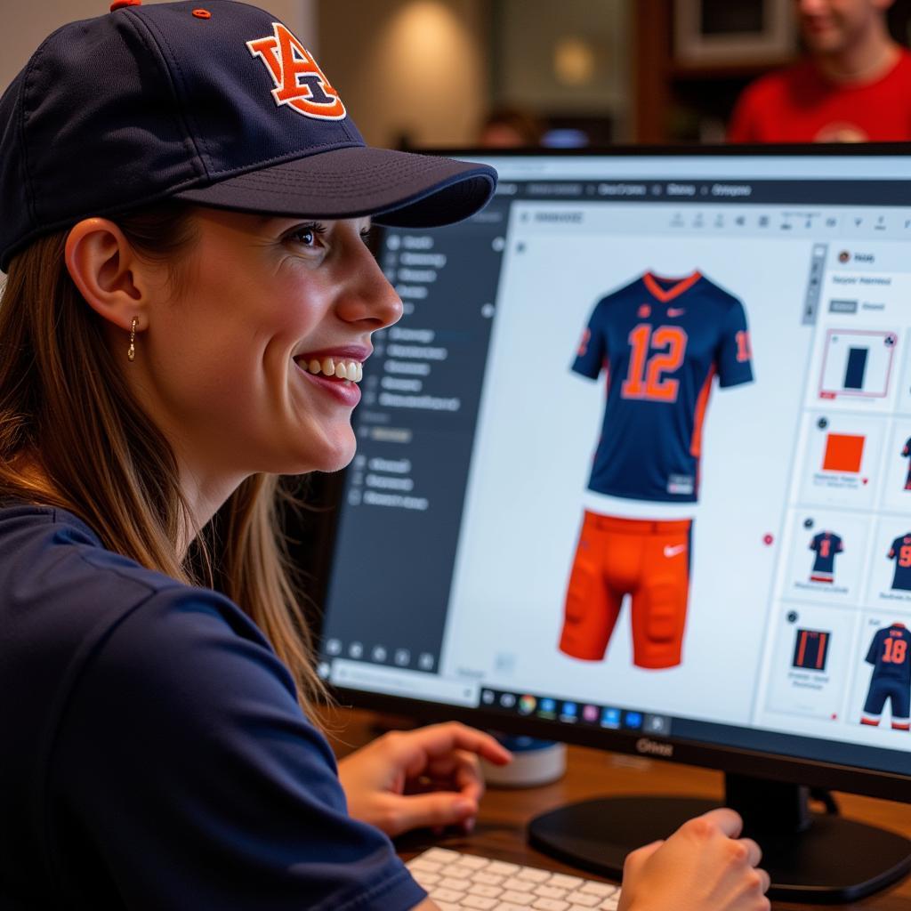 Designing your own Auburn custom football jersey