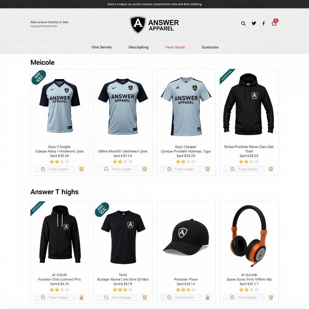 An online store selling authentic Answer Apparel.