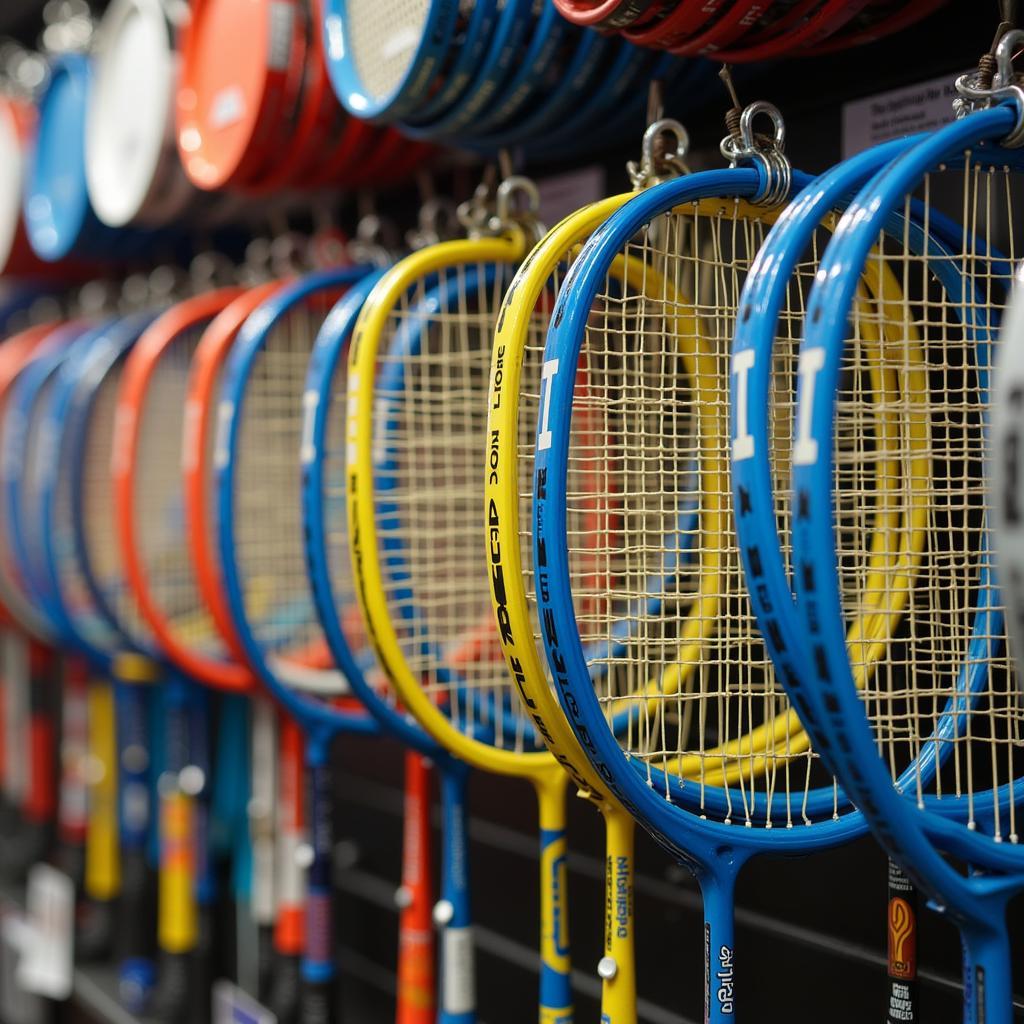 Choosing the perfect badminton racket involves considering factors like weight, balance, and string tension.