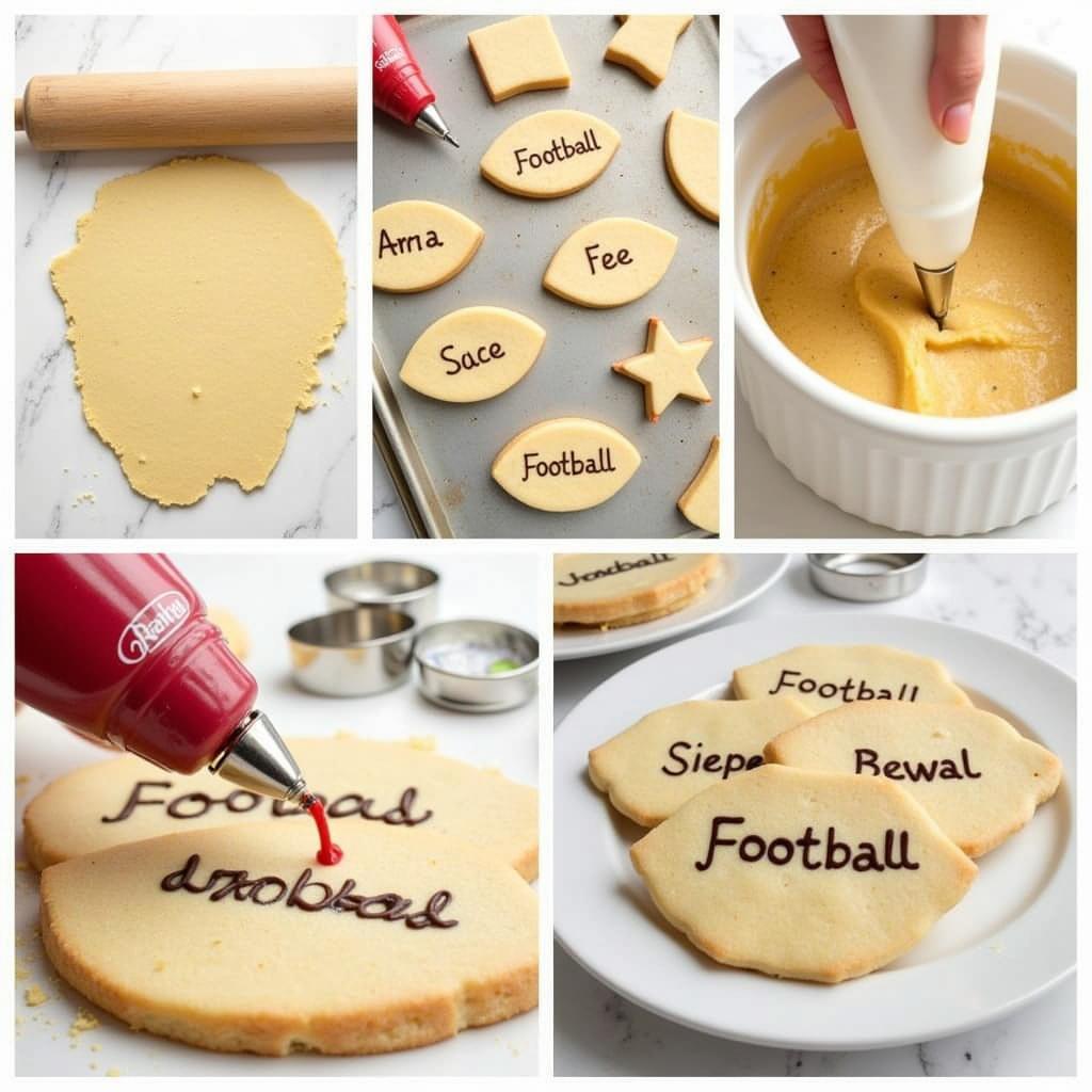 Baking and Decorating Football Message Cookies