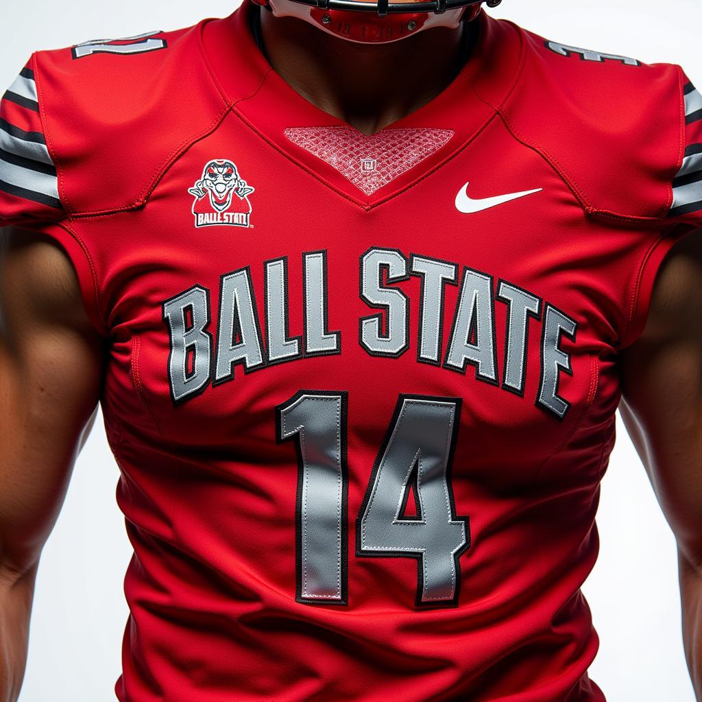 Close-up of Ball State Uniform Details