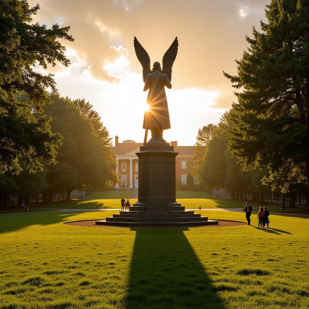 Beneficence Statue at Ball State University