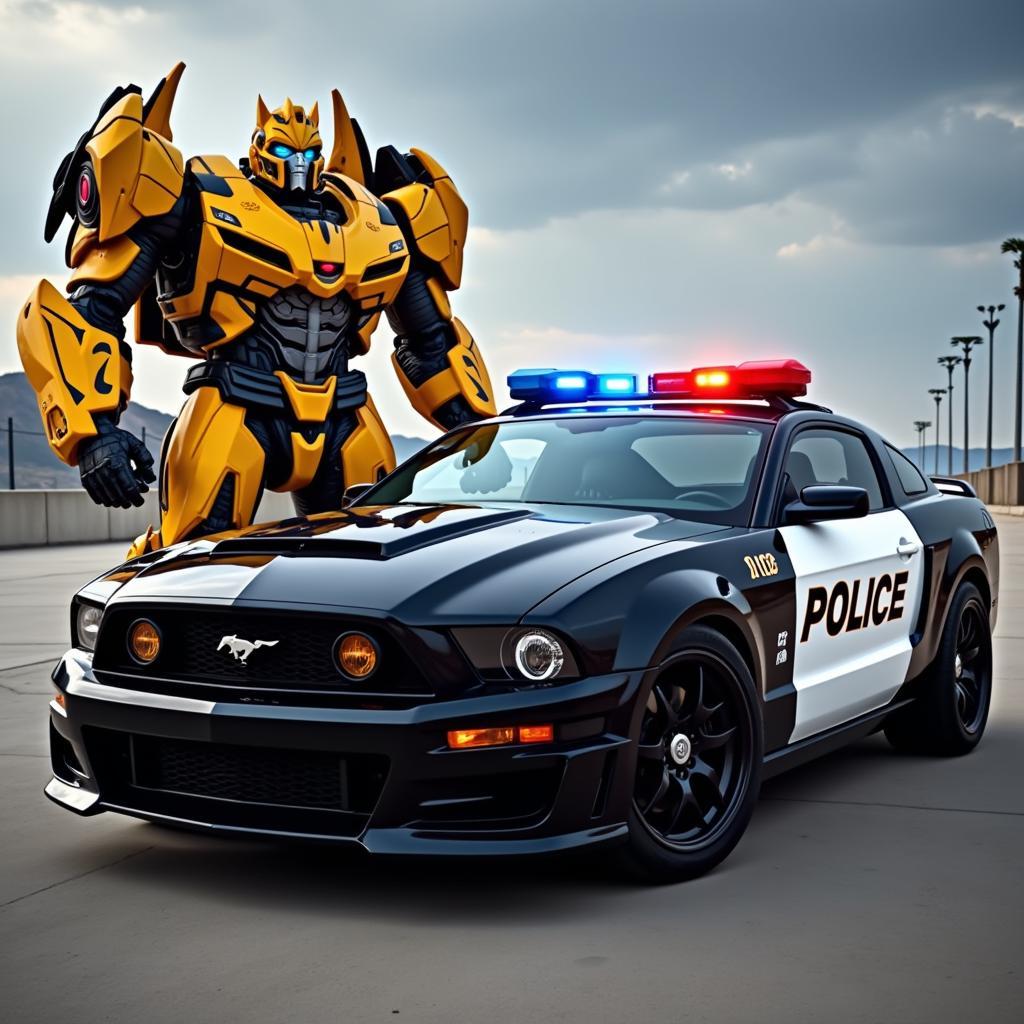 Barricade's Ford Mustang Police Car in Transformers 5