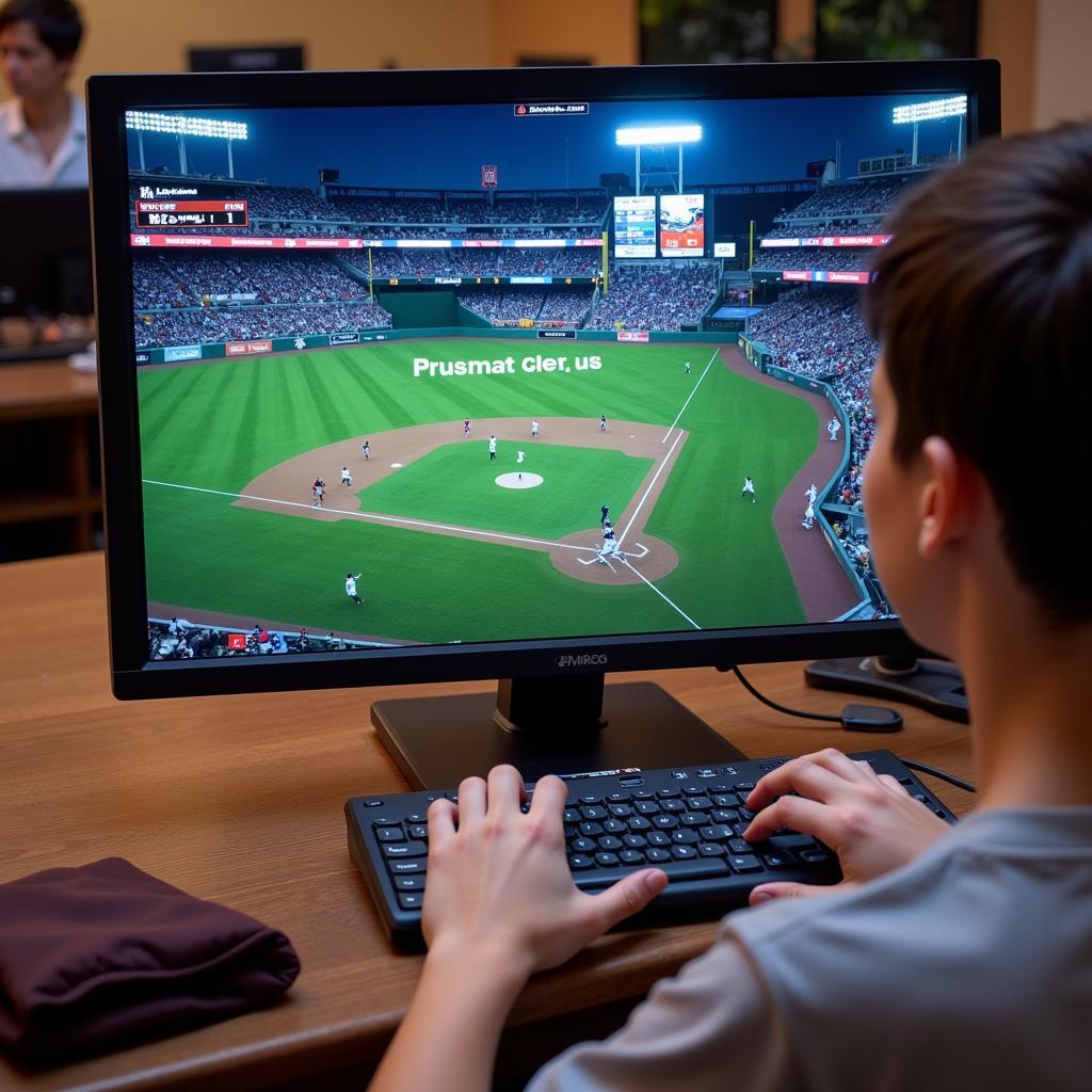 Baseball Typing Game Action