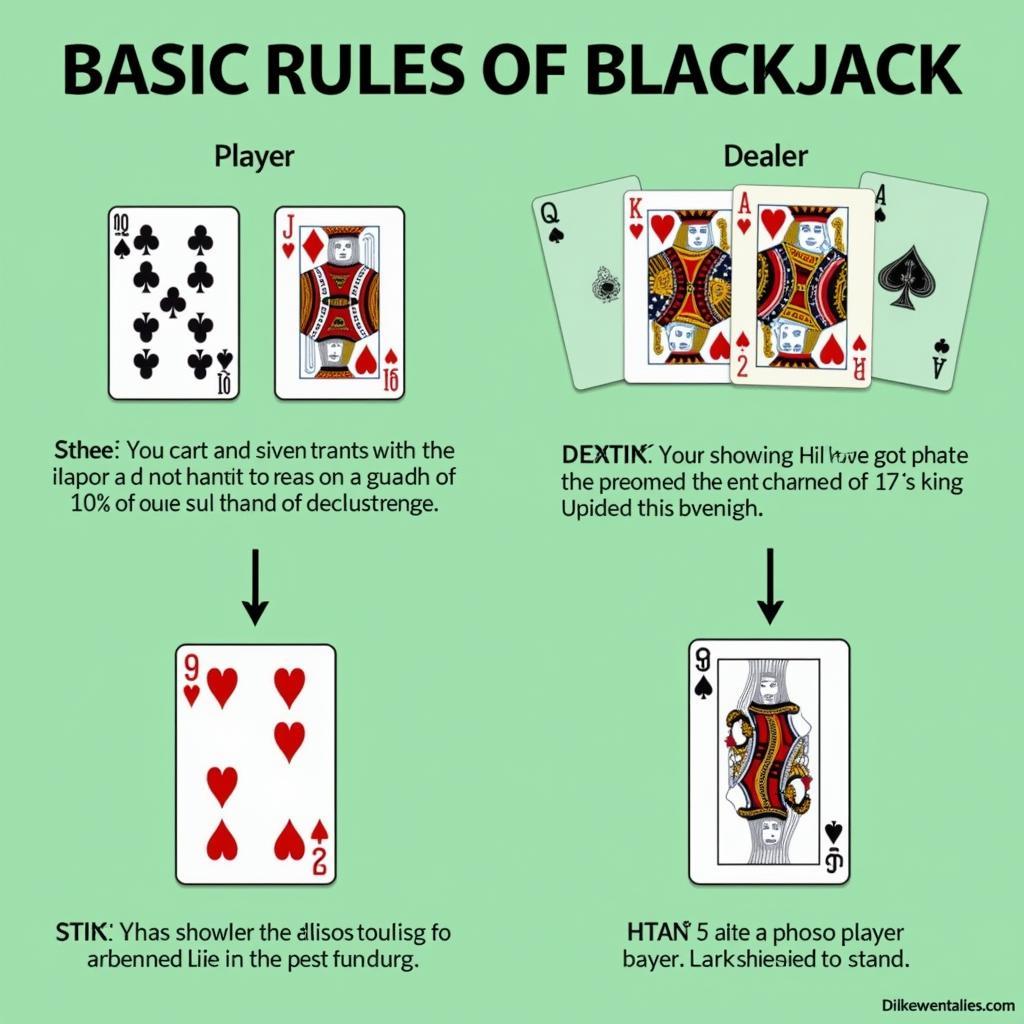 Basic Blackjack Rules Illustration