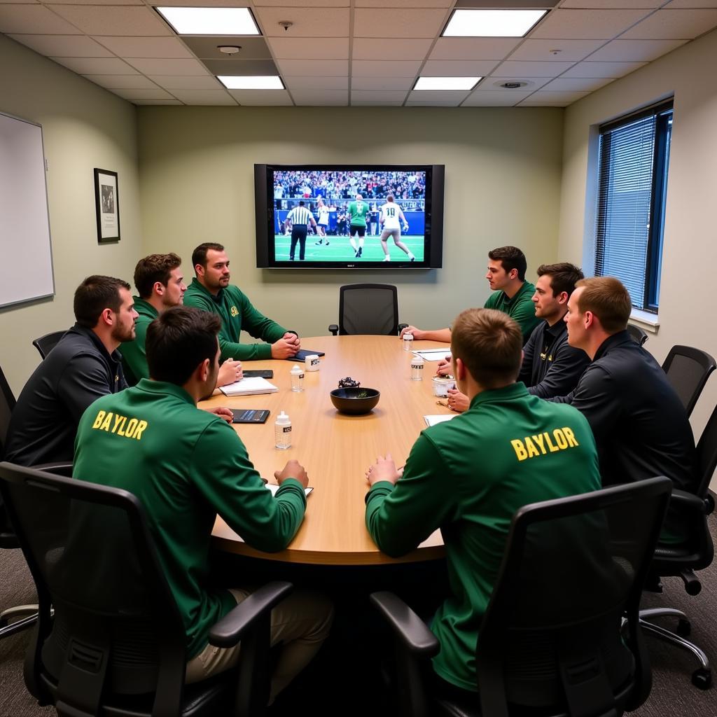 Baylor Quarterbacks Meeting with Coaches