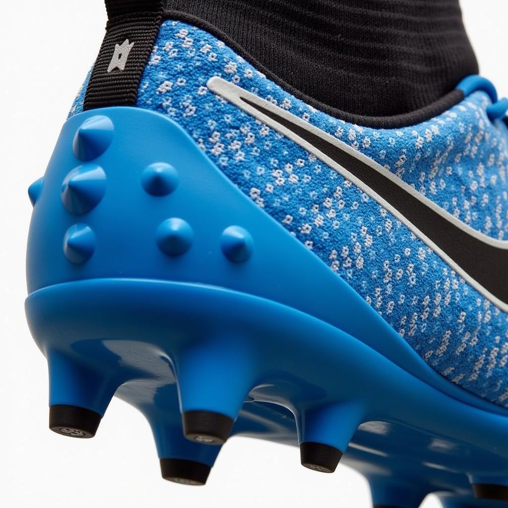 Close-up view of the blue phantom gx boot