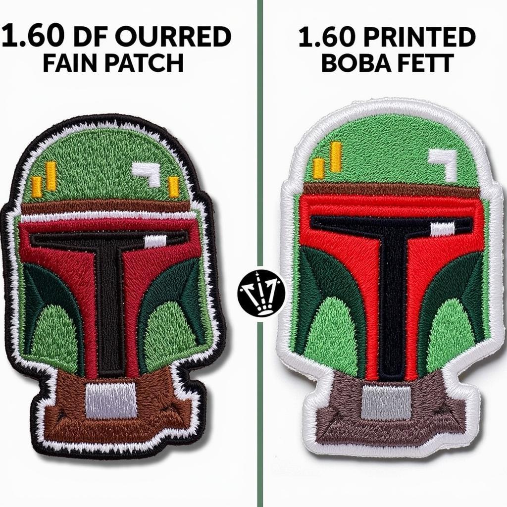 Embroidered vs. Printed Boba Fett Patches