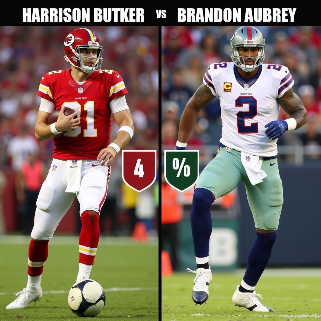 Butker and Aubrey Kicking Comparison