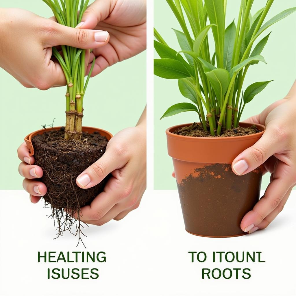 Checking Plant Roots for Health