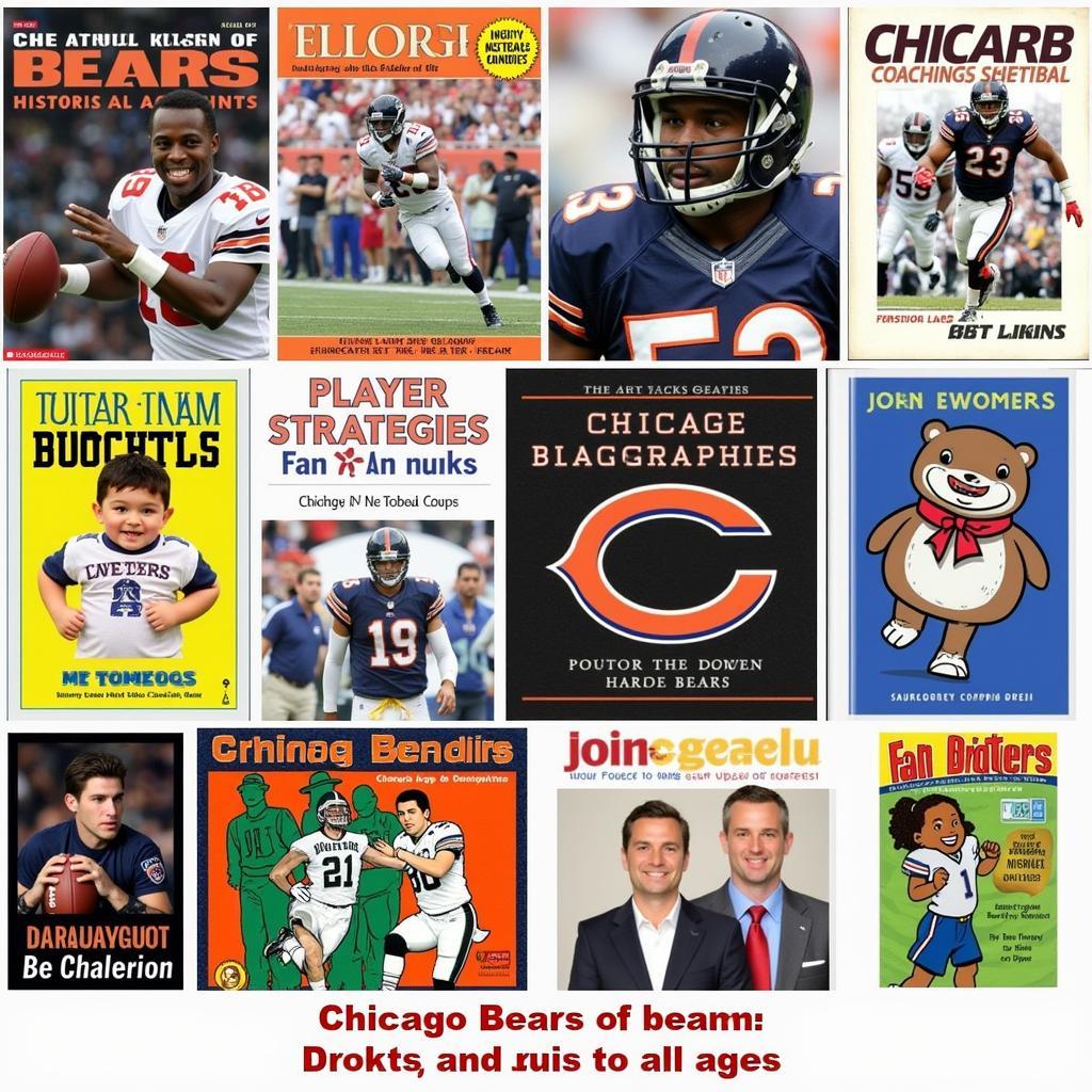 Chicago Bears books covering different genres