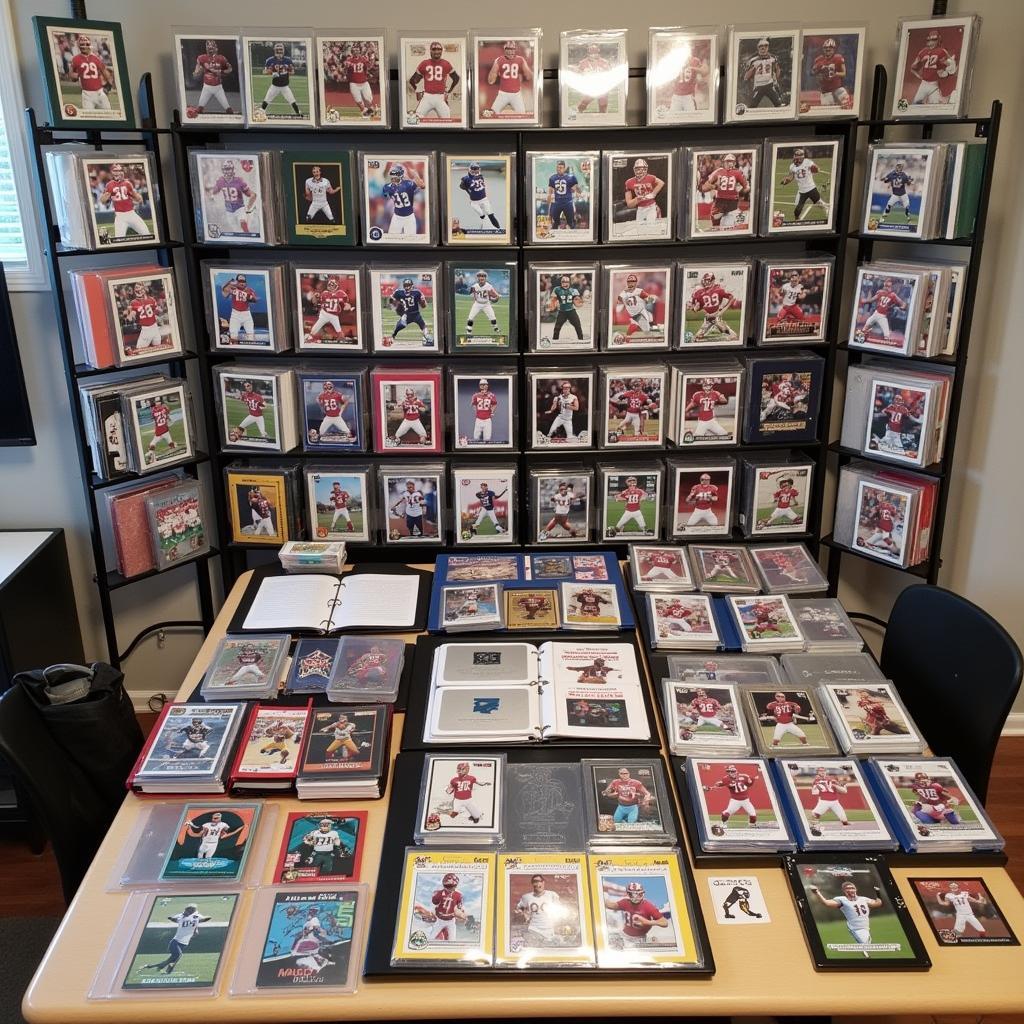 Displaying a Christian McCaffrey card collection