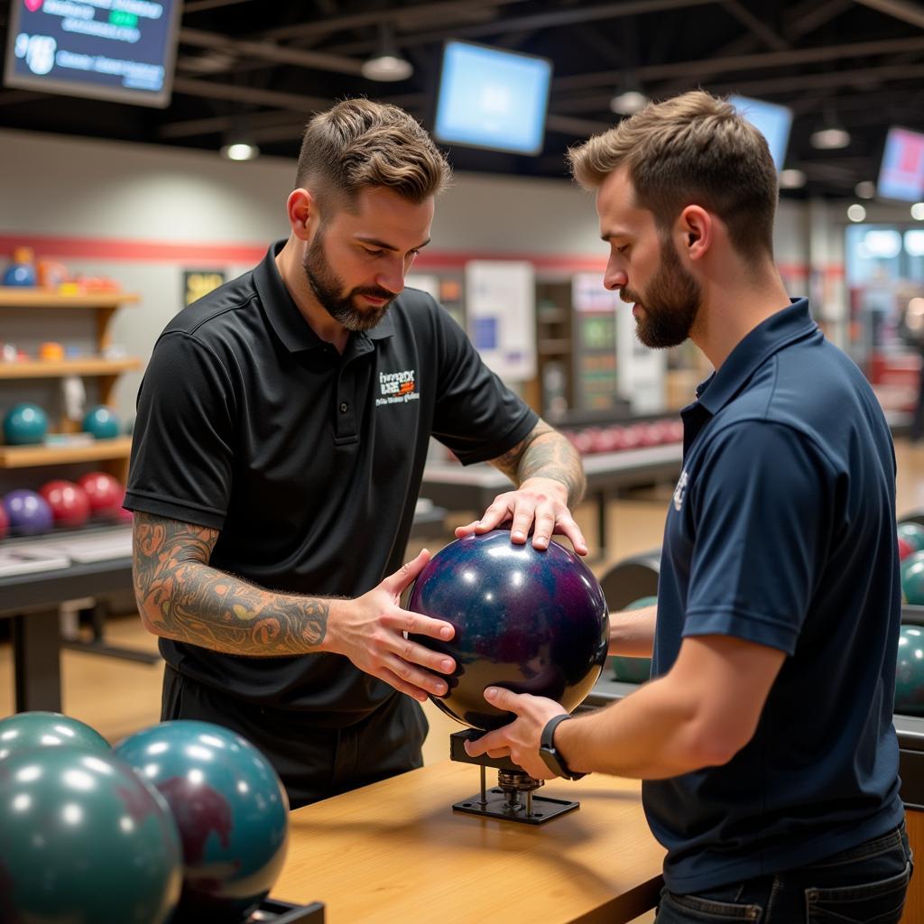 Bowling Ball Drilling and Coaching at a Classic Pro Shop