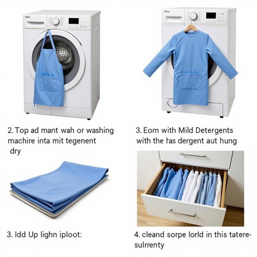 Properly cleaning and storing long-sleeved aprons