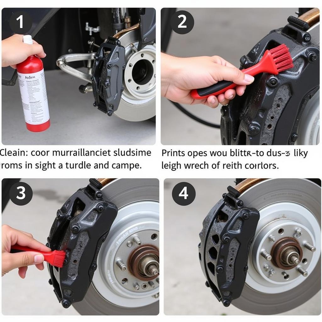 Cleaning Brake Calipers with a Dedicated Brush